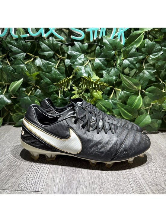 Nike Tiempo Legend VI FG Pro ACC Men 11  Black/ Gold K-Leather 819177-010 Rare main image 12